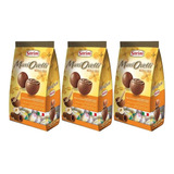 Kit 3 Mini Ovinhos De Páscoa Chocolate Italiano Recheados