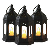 Kit 3 Mini Vela Luminaria Decorativa Lampião Led Eletronica