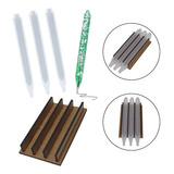 Kit 3 Moldes De Silicone Para Caneta De Resina Com Suporte