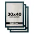 Kit 3 Moldura 30x40 Quadro Acetato Poster Porta Certificado Cor Preto Liso