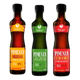 Kit 3 Molho De Pimenta Com Azeite Forte Gallo Vidro 50ml