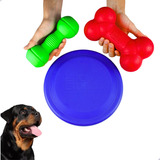 Kit 3 Mordedores Maciço Brinquedo Para Cachorro Grande Porte