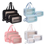 Kit 3 Necessaire Organizador Mala Bolsa Viagem Impermeável