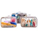 Kit 3 Necessaire Organizadora Multiuso Porta Pertences Acessórios Transparente TAM PP Bubag