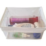 Kit 3 Nécessaire Saquinho Transparente Maquiagem Viagem