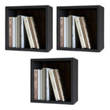 Kit 3 Nichos Decorativo Mdf 20x20x10 Decoração Sala Cozinha