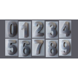 Kit 3 Números E Letras Caixa 25cm Aço Inox Escovado