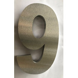 Kit 3 Números Residencial Aço Inox De 20cm Escovado