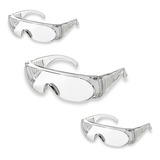Kit 3 Óculos De Proteção Epi Segurança Sobrepor Outro Óculos
