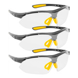 Kit 3 Óculos Proteção Tático Vonder Emborrachado Incolor