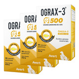 Kit 3 Ograx 500 Suplemento Nutricional Cães E Gatos 30 Caps