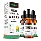 Kit 3 Óleo De Abóbora Extraído A Frio Com Vitamina E Gotas Rápida Absorção 30ml Sem Sabor Nutri Salus