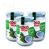 Kit 3 Óleo De Coco Extra Virgem Coco Show Vidro 500ml