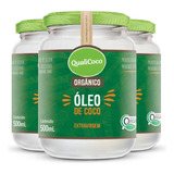 Kit 3 Óleo De Coco Extravirgem Qualicoco 500ml Orgânico