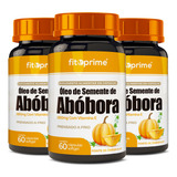 Kit 3 Óleo De Semente De Abóbora 1000mg Com Vitamina E 60cps Sabor Neutro