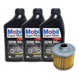 Kit 3 Oleo Mobil 20w 50 Mineral Filtro Xt 660 2014 2015 2016