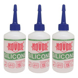 Kit 3 Óleo Silicone Lubrificante Linha Fio Máquina Costura