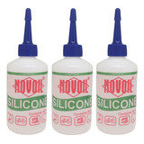 Kit 3 Óleo Silicone Lubrificante Linha Fio Máquina Costura
