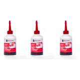 Kit 3 Óleo Silicone Lubrificante Linha Fio Máquina Costura