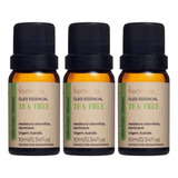 Kit 3 Óleos Essenciais Tea Tree Melaleuca Via Aroma 10ml