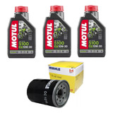 Kit 3 Óleos Motul 5100 10w30 4t 1l 1 Filtro Cb500f 14 17
