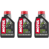 Kit 3 Óleos Motul 5100 4t 10w30 Semi Sintético 1 Litro