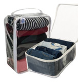 Kit 3 Organizador Empilhável Multiuso Guarda Roupa C/ Alça