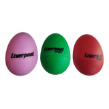 Kit 3 Ovinhos Chocalho Shaker Ganza Liverpool Egg Liegg 3