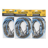 Kit 3 Pacote Elastico Extensor Multiuso Com 2 Peças Em Cada