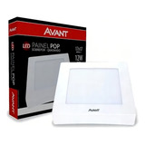 Kit 3 Painel Plafon Led 12w Quadrado Sobrepor Avant 6500k 110v 220v
