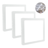 Kit 3 Painel Plafon Led Sobrepor 25w Quadrado Luz Frio