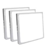 Kit 3 Painel Plafon Sobrepor Led 24w 25w Quadrado Branco Frio 6500k Bivolt Luminária De Teto