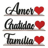 Kit 3 Palavras Placas