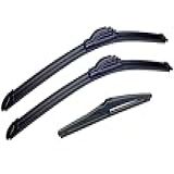 Kit 3 Palheta Limpador Parabrisa Par Dianteiro Traseira Modelo Reforçada Compatível Com Focus 2000 á 2007