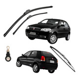 Kit 3 Palhetas Limpador Parabrisa Diant tras Fiat Palio 2008