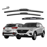 Kit 3 Palhetas Limpador Parabrisa Hyundai Creta 2017 A 2020