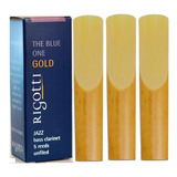 Kit 3 Palhetas Para Clarone Baixo Rigotti Gold Escolha N 