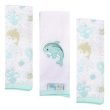 Kit 3 Paninhos Boca Tecido Fralda Bordado Estampado Unissex