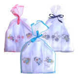 Kit 3 Paninhos De Boca Bordados 100 Algodão Babete