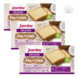Kit 3 Pão Sanduíche Com Coco Jasmine Sem Glúten Vegano 350g