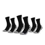 KIT 3 Par De Meia Esportiva Cano Longo Com Anti Derrapante Unissex Tamanho Ajustável Profissional Ciclismo Corrida Treino Academia Triátlon Na Cor Preta E Poliéster LINHA PREMIUM DUPIN