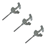 Kit 3 Parafuso De Afinação Bumbo Borboleta Com Garra Metal