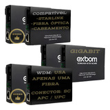 Kit 3 Pares A b Conversor Midia Fibra Óptica Gigabit 1000 Mb