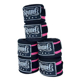 Kit 3 Pares Bandagem Elástica Atadura Boxe 3 Metros Spank