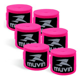 Kit 3 Pares Bandagem Elástica Bdg 5200 5m Rosa Muvin