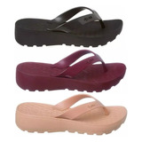 Kit 3 Pares Chinelo Feminino Dijean