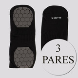 Kit 3 Pares De Meia Lupo Performace Antiderrapante Preta