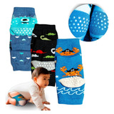 Kit 3 Pares Joelheira Bebe Engatinhar Infantil