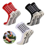 Kit 3 Pares Meia Antiderrapante Futebol Pro Soccer Esportiva