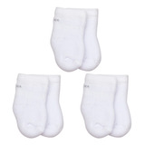 Kit 3 Pares Meia Soquete Lisa Branca 0 12 Meses Puket